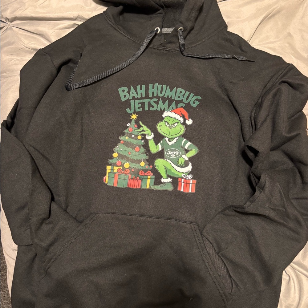 Black NY Jets Grinch Jets Hoodie
